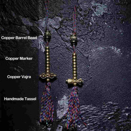 Tibet 108 Mala Beads Purple Bodhi Seed Bagua Vajra Auspiciousness Bracelet - 图片 8