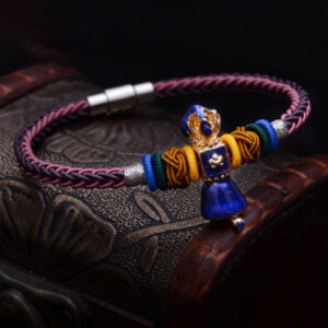 Buddha Stones Tibetan Handmade Dorje Vajra Strength Eight Threads String Bracelet