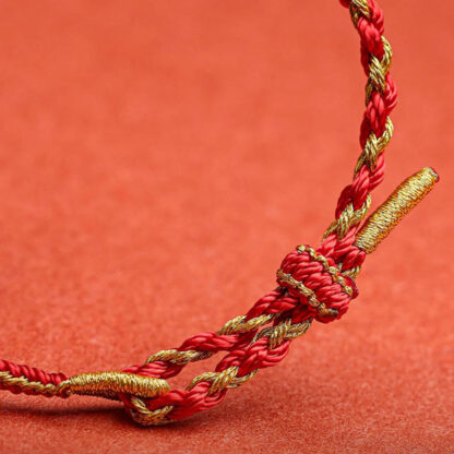Buddha Stones Handmade Chinese Zodiac Rabbit Rooster Rat Horse Dragon Protection Braid String Bracelet - 图片 4