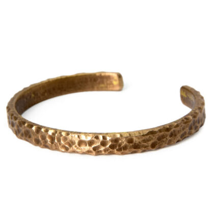 Buddha Stones Simple Design Copper Wealth Cuff Bracelet - 图片 15