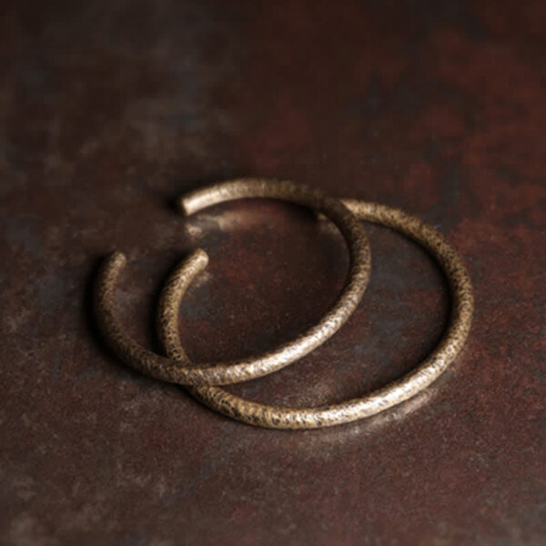 Buddha Stones Rustic Design Copper Balance Adjustable Cuff Bracelet - 图片 15