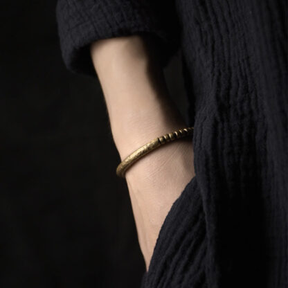 Simple Design Copper Brass Bead Luck Wealth Bracelet - 图片 6
