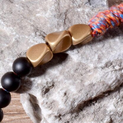 Buddha Stones Handmade Tibetan Black Onyx Tassel Bracelet - 图片 9