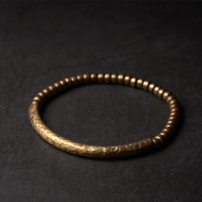 Simple Design Copper Brass Bead Luck Wealth Bracelet - 图片 11