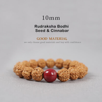 Buddha Stones Tibet Rudraksha Bodhi Seed Dzi Bead Amber Turquoise Wealth Bracelet - 图片 17