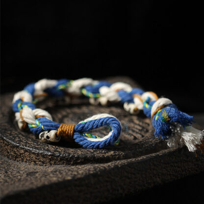 Buddha Stones Tibetan Zakiram Goddess of Wealth Bead Engraved Handmade Luck Bracelet - 图片 8