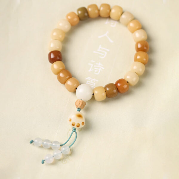 Natural Bodhi Seed The Lord of the Corpse Forest Om Mani Padme Hum Wisdom Bracelet - 图片 19