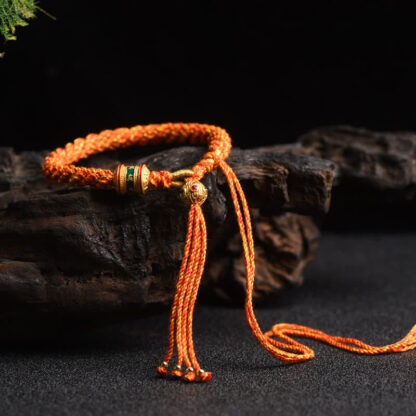 Buddha Stones Tibetan Handmade Luck Prayer Wheel Bead Charm Weave Colorful String Bracelet - 图片 17