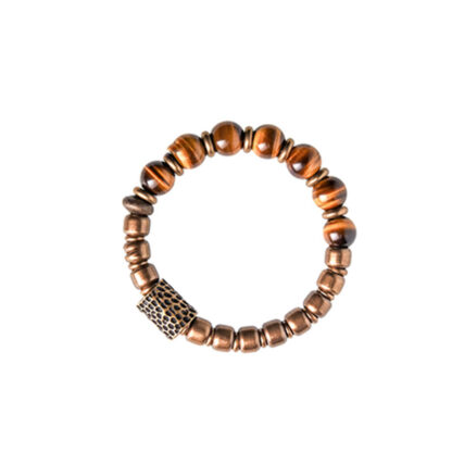 Buddha Stones Tiger Eye Stone Copper Protection Bracelet - 图片 10