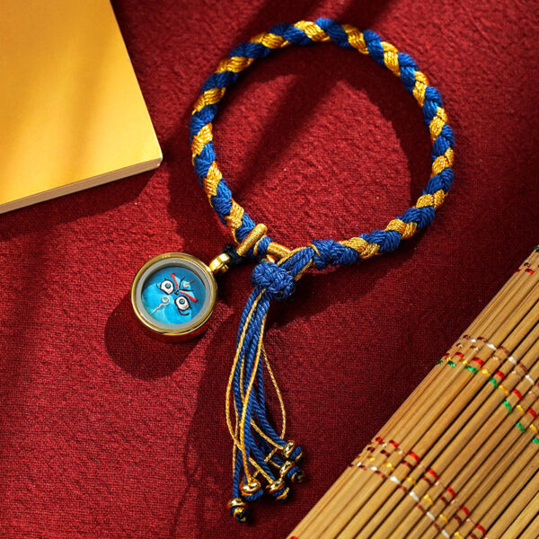 Handmade Tibetan Five God Of Wealth Dragon Scale Rope Luck Braid Bracelet - 图片 13