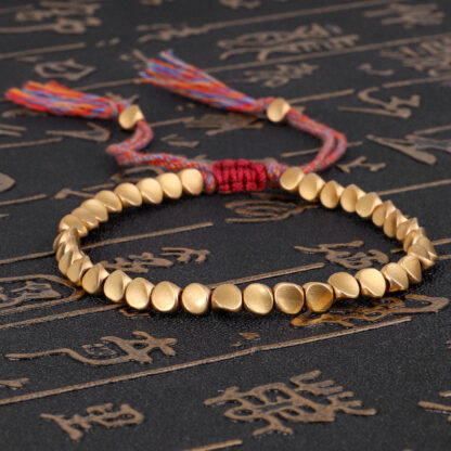 Tibetan Copper Beads Healing Luck Bracelet - 图片 8
