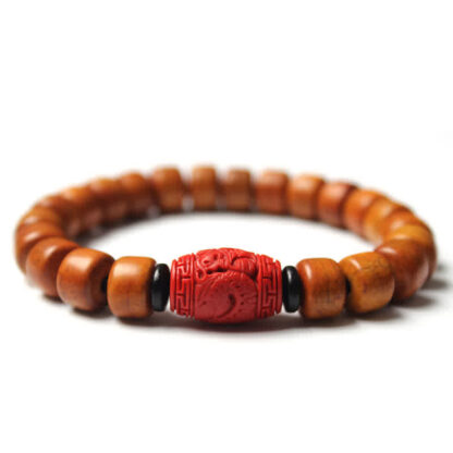 Buddha Stones Tibetan Yak Bone Om Mani Padme Hum Strength Bracelet - 图片 4