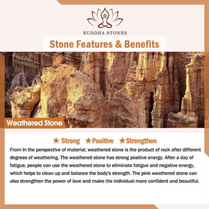 Buddha Stones Weathered Stone Om Mani Padme Hum Strengthen Bracelet - 图片 10