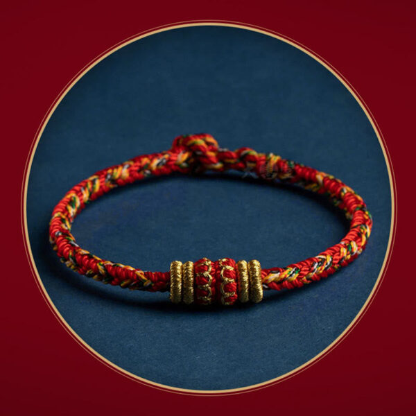 Buddha Stones Tibet Handmade Chinese Zodiac Natal Buddha Luck Strength Braided String Bracelet - 图片 11