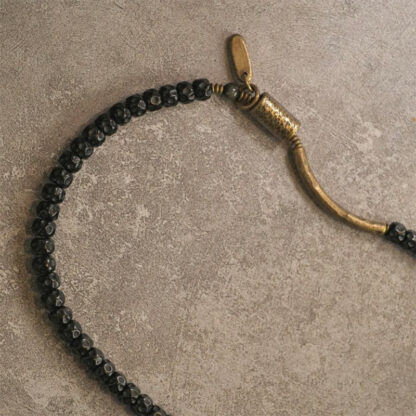 Retro Coconut Shell Copper Happiness Triple Wrap Bracelet - 图片 14