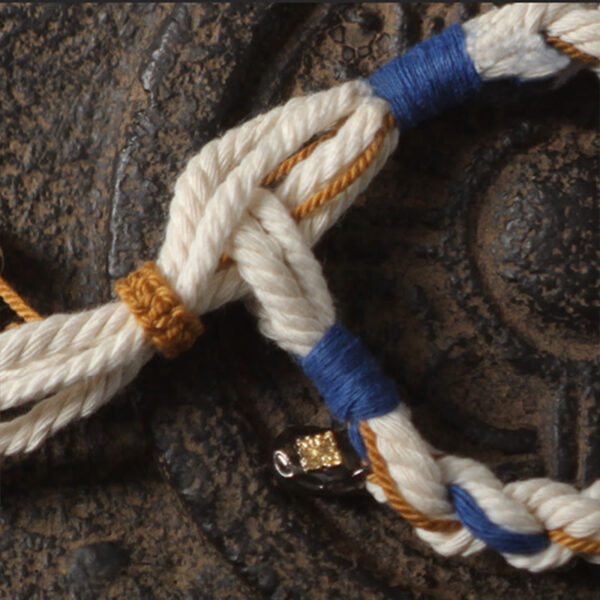 Buddha Stones Tibet Zakiram Goddess of Wealth Thangka Handmade Luck Bracelet - 图片 10