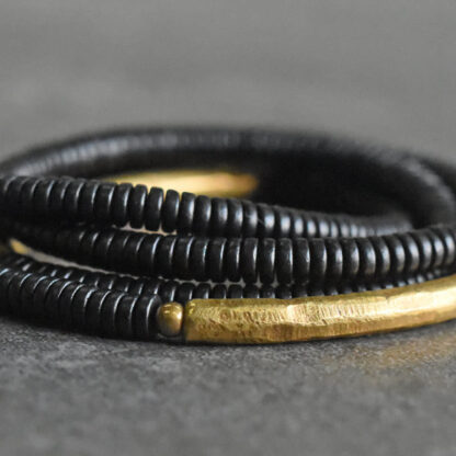 Ebony Wood Copper Balance Multilayered Bracelet - 图片 9