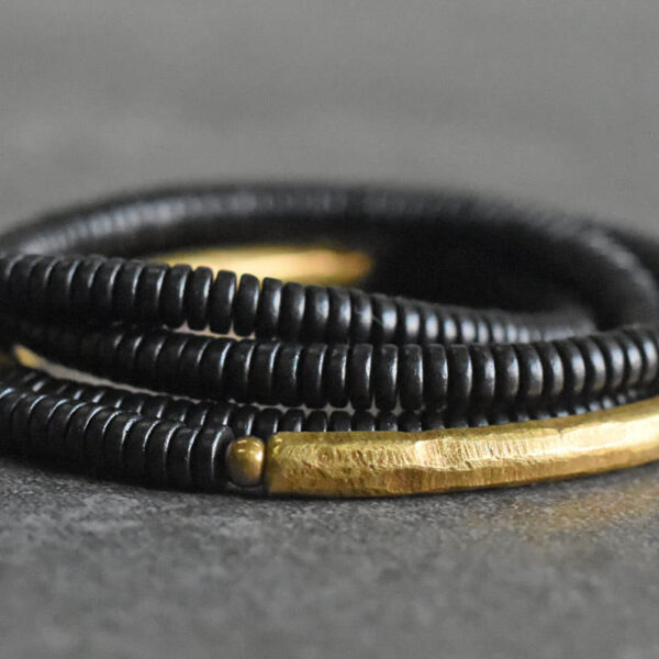 Ebony Wood Copper Balance Multilayered Bracelet - 图片 9