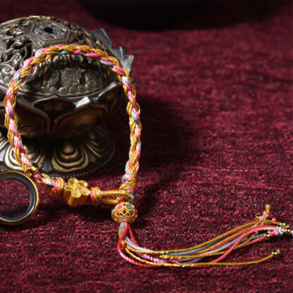Buddha Stones Tibetan Handmade Luck Colorful String Single Double Wrap Braided Bracelet - 图片 8