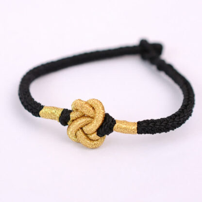 Buddha Stones Handmade Simple Design Chinese Knotting Luck Strength Braid String Bracelet - 图片 19