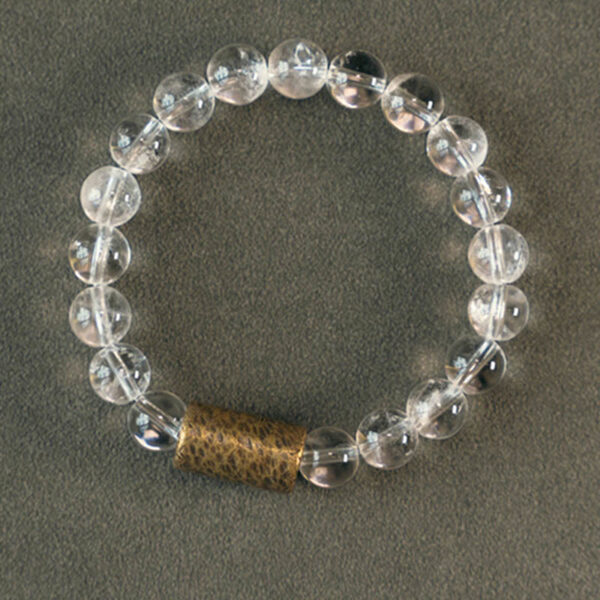 White Crystal Red Hematoid Quartz Gold Rutilated Quartz Purple Phantom Protection Bracelet - 图片 3