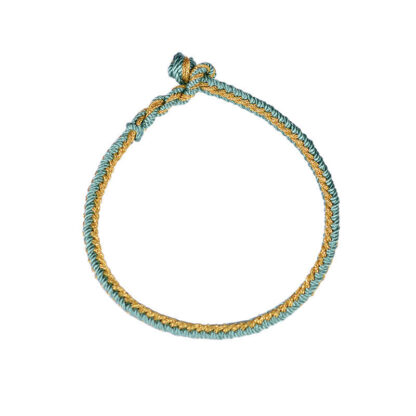 Buddha Stones Two-Color Rope Handcrafted Eight Thread Peace Knot Bracelet - 图片 9