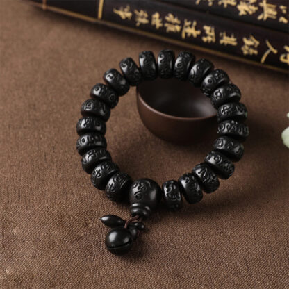 Buddha Stones Tibetan Lightning Strike Wood Protection Bracelet - 图片 4