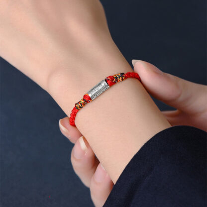 Handcrafted 925 Sterling Silver Everything Goes Well Design Protection Strength Bracelet Anklet - 图片 8