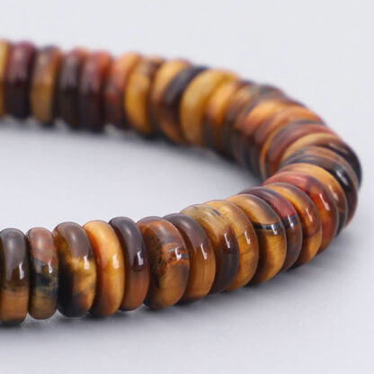 Buddha Stones Tibetan Tiger Eye Om Mani Padme Hum Protection Power Bracelet - 图片 6