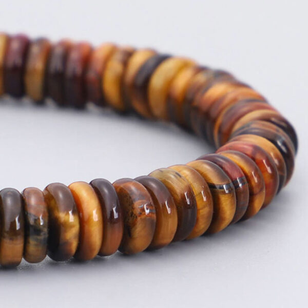 Buddha Stones Tibetan Tiger Eye Om Mani Padme Hum Protection Power Bracelet - 图片 6