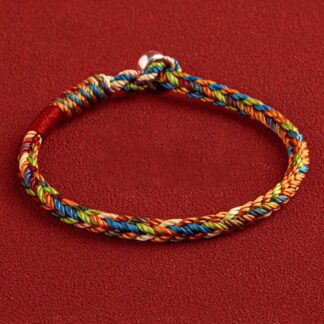 Buddha Stones 'May you be healthy and happy' Lucky Multicolored Bracelet