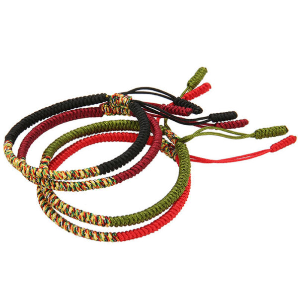 Buddha Stones Tibetan Handmade Multicolor King Kong Knot Luck Strength Braided Bracelet - 图片 15