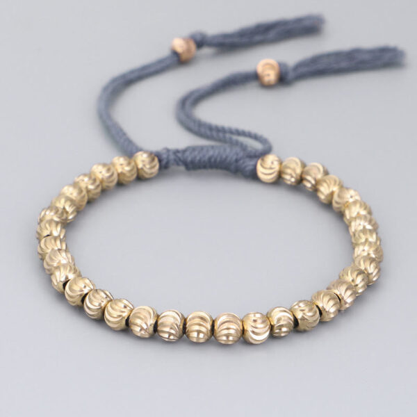 Tibetan Handmade Copper Bead Luck String Bracelet - 图片 11