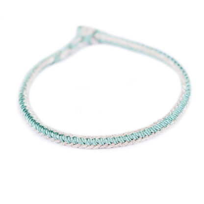 Buddha Stones Two-Color Rope Handcrafted Eight Thread Peace Knot Bracelet - 图片 13