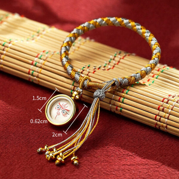 Handmade Tibetan Five God Of Wealth Dragon Scale Rope Luck Braid Bracelet - 图片 10
