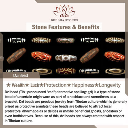 Buddha Stones Tibetan Nine-Eye Dzi Bead Prosperity String Bracelet - 图片 10
