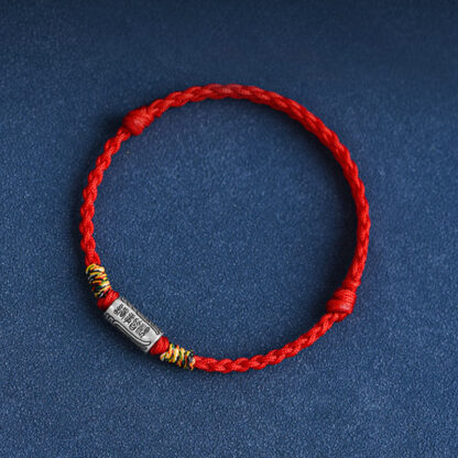 Handcrafted 925 Sterling Silver Everything Goes Well Design Protection Strength Bracelet Anklet - 图片 5