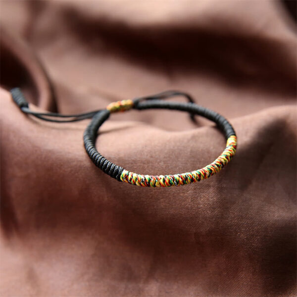 Buddha Stones Tibetan Handmade Multicolor King Kong Knot Luck Strength Braided Bracelet - 图片 11