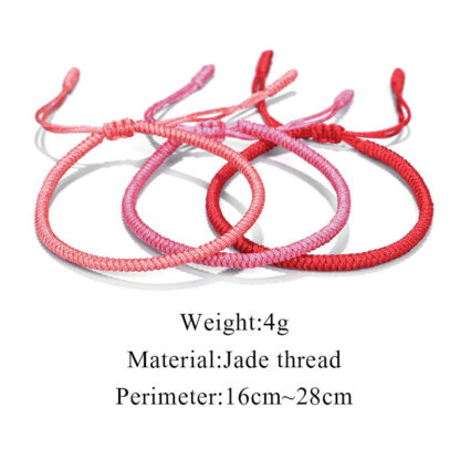 Buddha Stones Tibetan 3Pcs King Kong Knot Protection Braided Bracelet - 图片 14