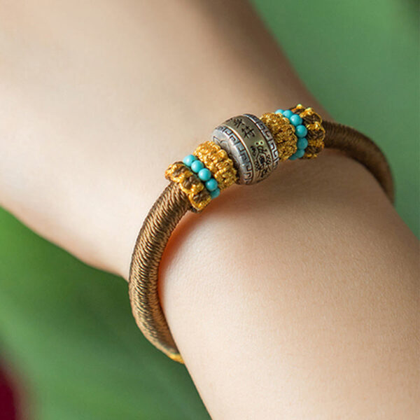 Handmade Tibetan Amulet King Kong Knot Luck Protection Braided Bracelet - 图片 8