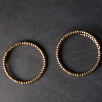 Buddha Stones Vintage Design Copper Balance Adjustable Cuff Bracelet - 图片 5