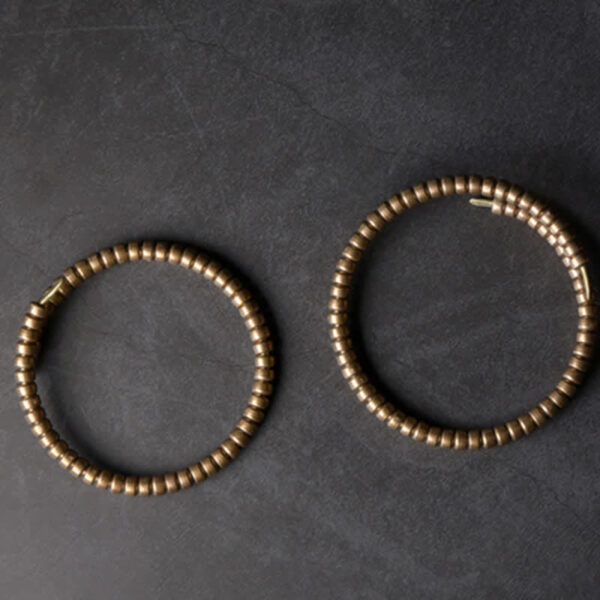Buddha Stones Vintage Design Copper Balance Adjustable Cuff Bracelet - 图片 5