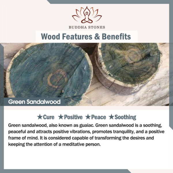 Buddha Stones Tibetan Small Leaf Red Sandalwood Ebony Green Sandalwood Protection Bracelet Bangle - 图片 30