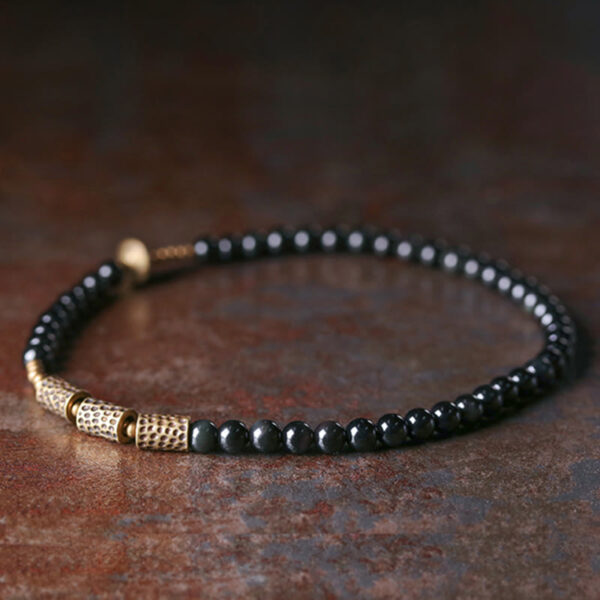 Buddha Stones Rainbow Obsidian Copper Love Double Wrap Bracelet - 图片 8