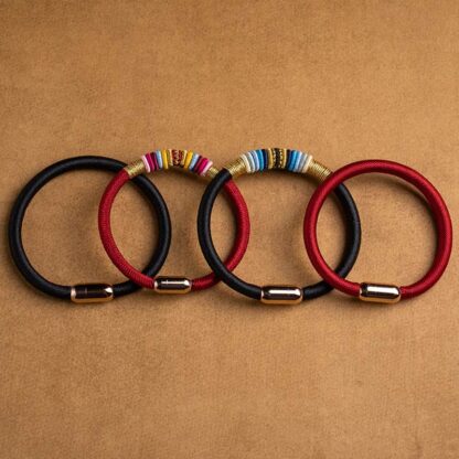 Tibetan Handmade King Kong Knot Protection Magnetic Buckle Braided Bracelet - 图片 3