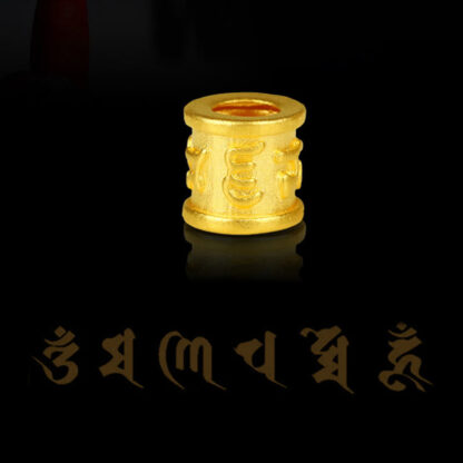 Buddha Stones Tibet 999 Gold Om Mani Padme Hum Handmade Eight Thread Peace Knot Luck Bracelet - 图片 5