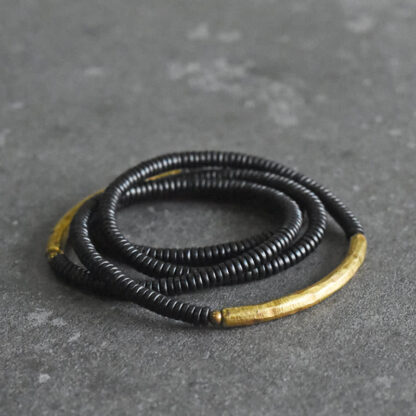 Ebony Wood Copper Balance Multilayered Bracelet - 图片 5