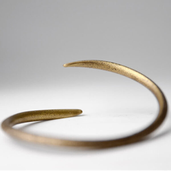 Buddha Stones Simple Design Copper Luck Adjustable Cuff Bracelet - 图片 10