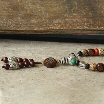 Buddha Stones Tibet 108 Mala Beads Nine Palaces Bagua Bodhi Seed Yak Bone Vajra Harmony Bracelet - 图片 5