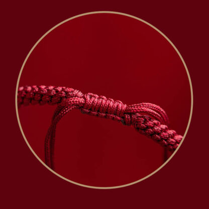 Tibet Cinnabar Om Mani Padme Hum Engraved Blessing Braided Bracelet - 图片 12